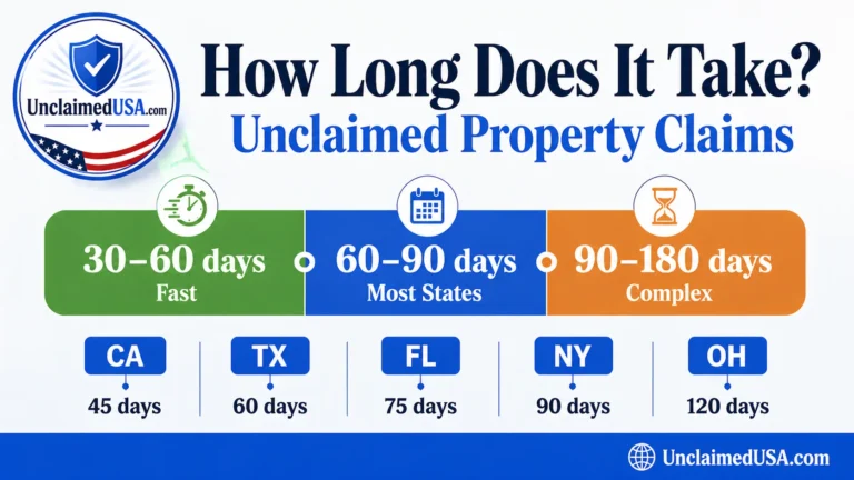 How Long Does Unclaimed Property Claim Take 2026 Guide