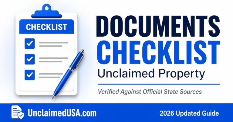 Unclaimed Property Documents Checklist - 2026 Guide