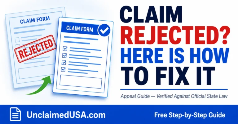 Unclaimed Property Claim Rejected - What to Do and How to Appeal